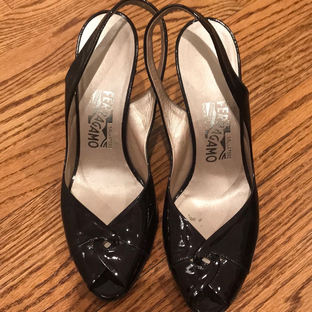 Ferragamo patent leather heals